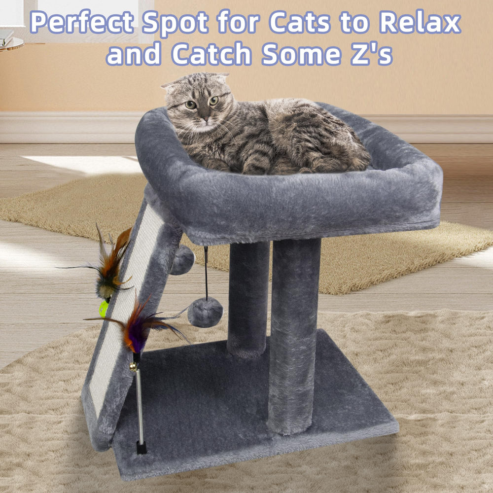 TWDEPART cat tree assembly process with simple instructions for quick setup.