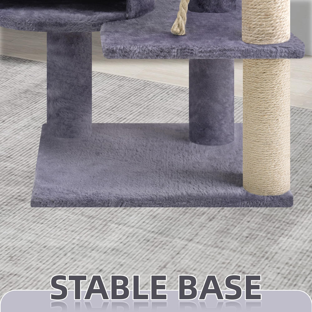 TWDEPART cat tree hammock grey invites lounging and gentle rocking for cat relaxation