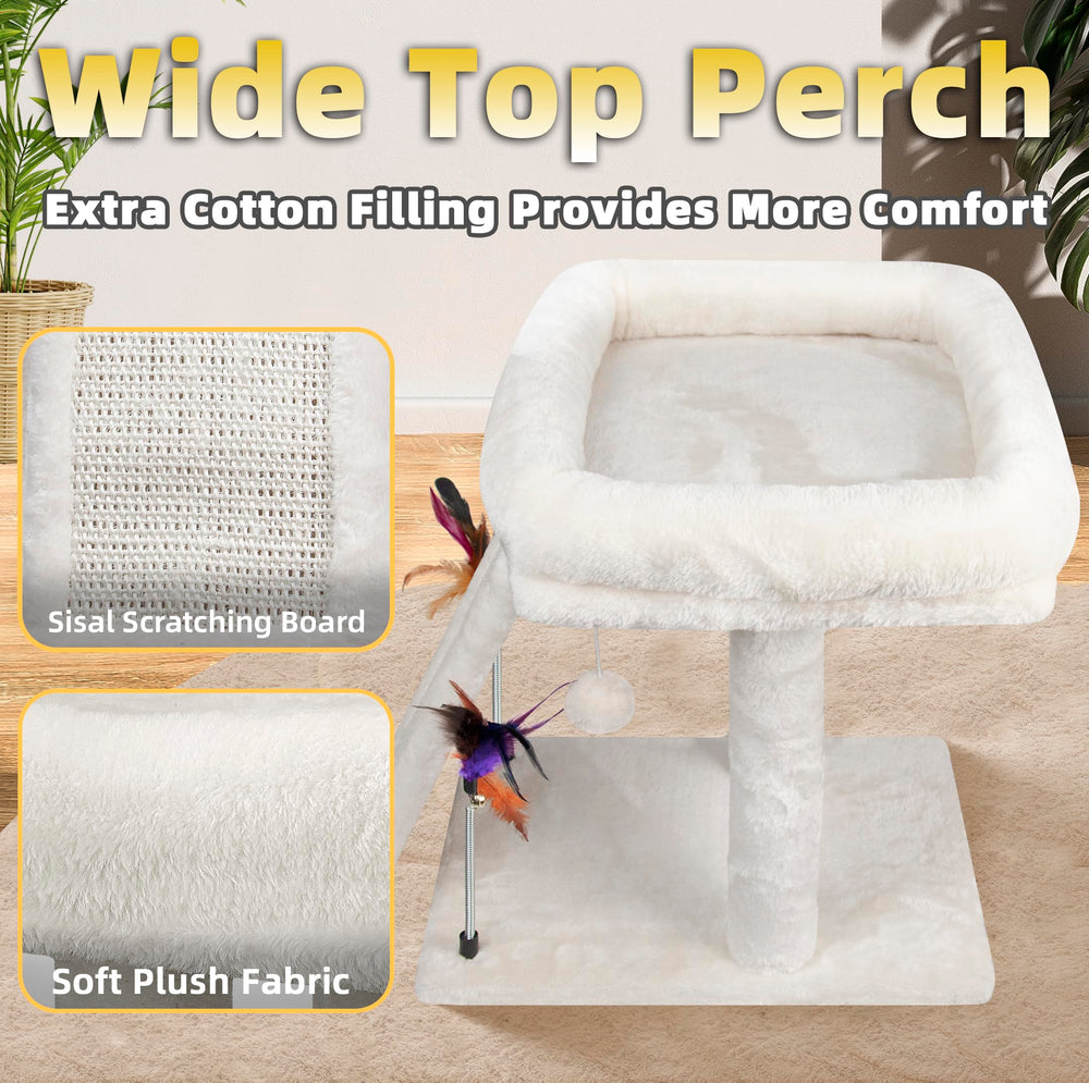 TWDEPART cat tree hanging balls spark playful enrichment and movement.