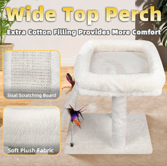 TWDEPART cat tree hanging balls spark playful enrichment and movement.