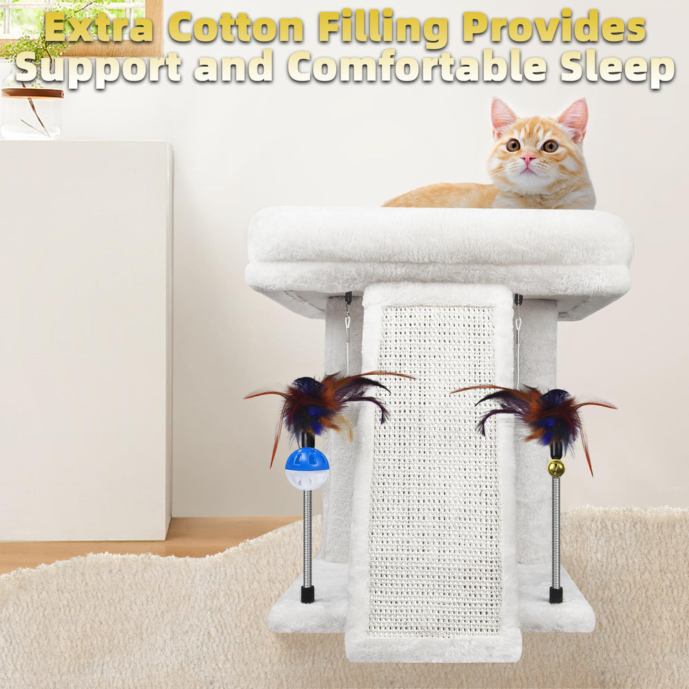 TWDEPART cat tree indoor furniture creates cozy zones for lounging.