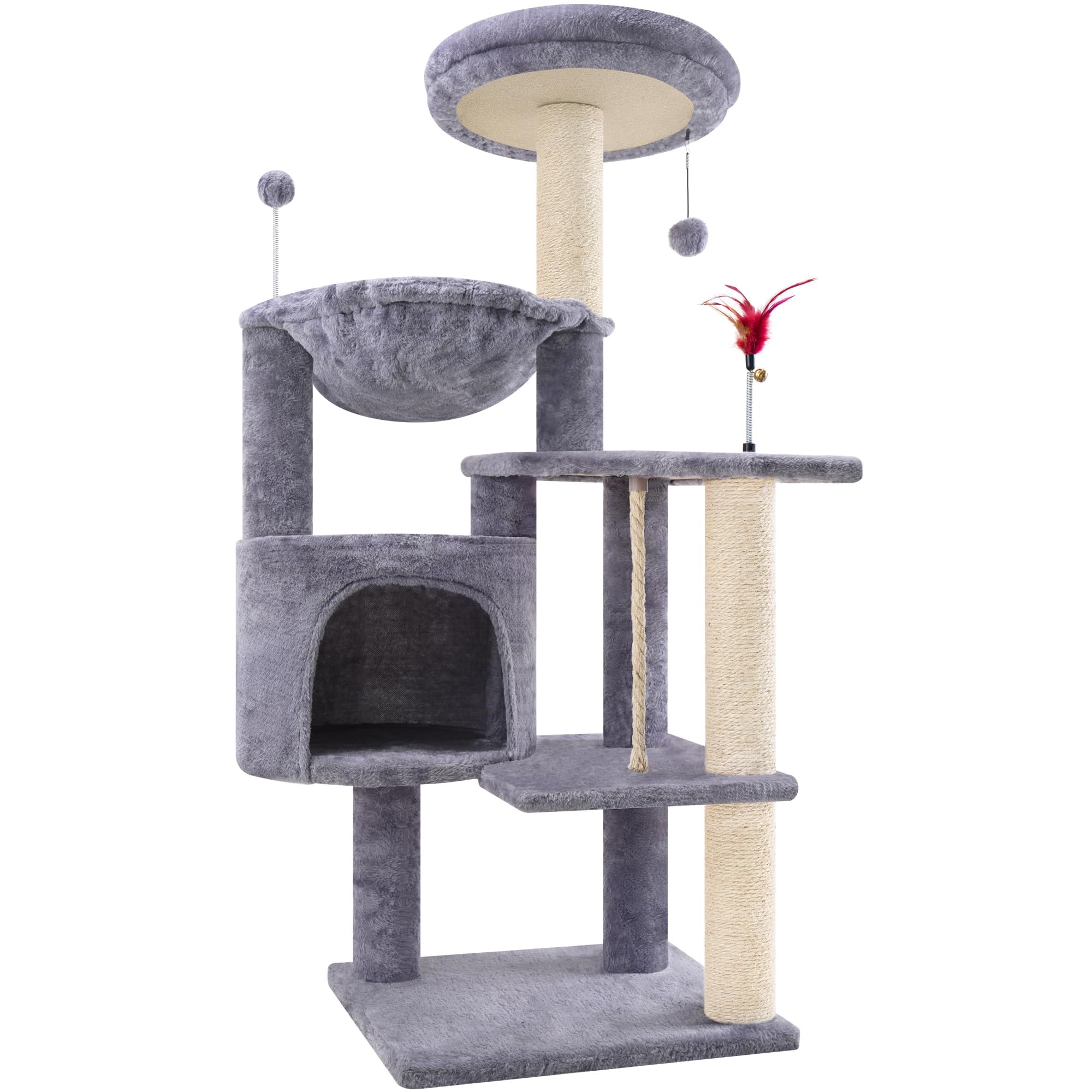 TWDEPART cat tree indoor cats top platform offers a cozy lounging perch for relaxed naps