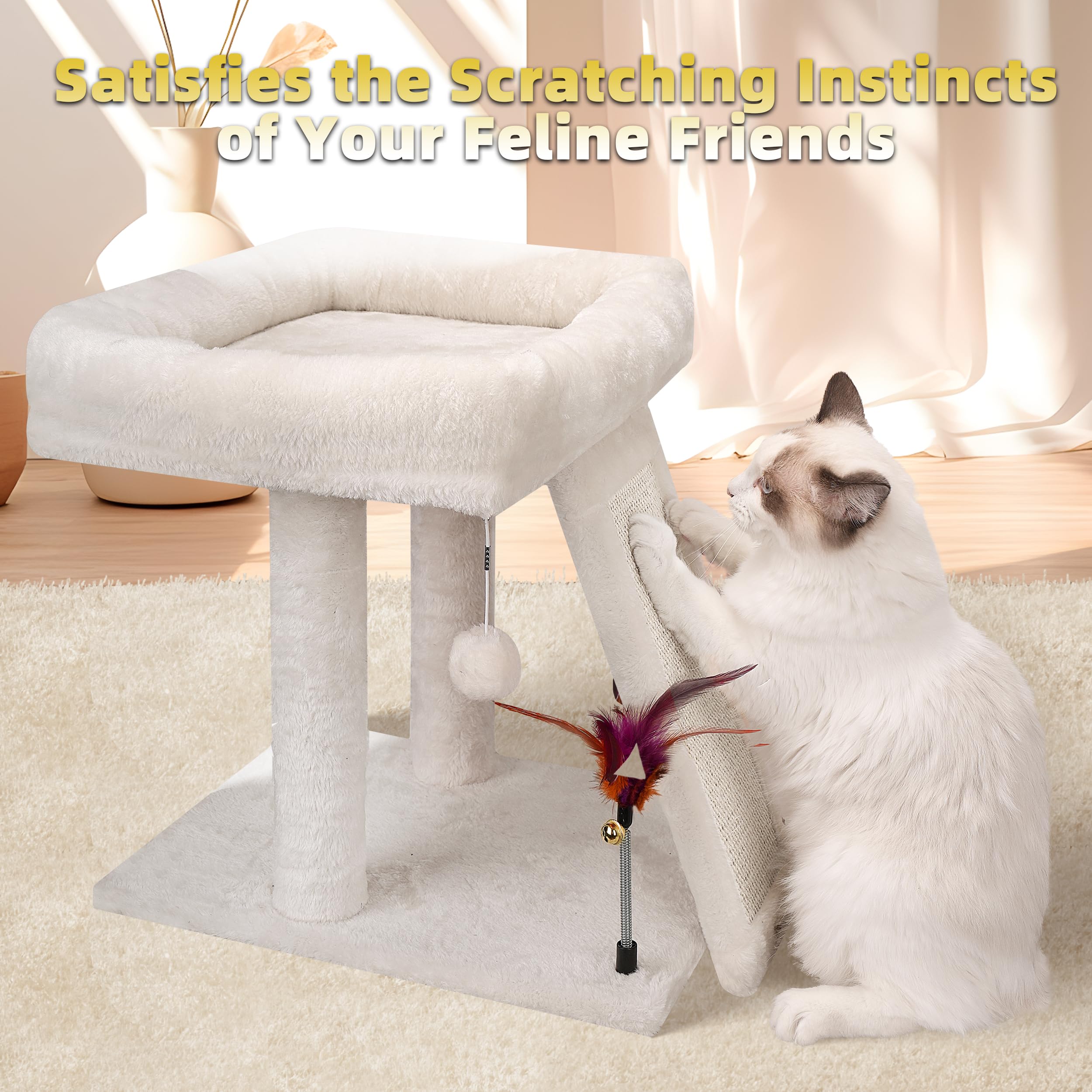 TWDEPART cat tree multipurpose design supports climbing, resting, and play.