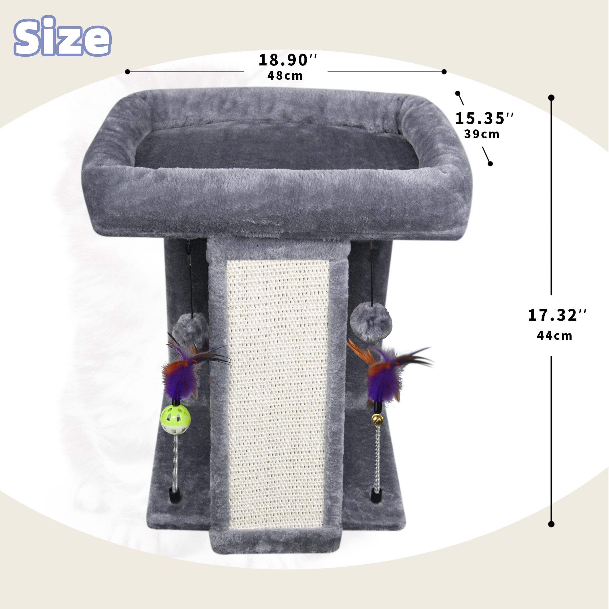 TWDEPART cat tree scratching board with natural sisal protects furniture and satisfies claws.
