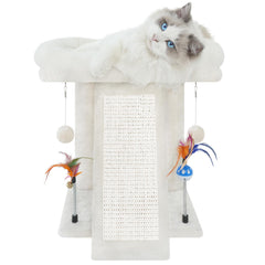 TWDEPART cat tree scratching post with natural sisal for furniture protection.