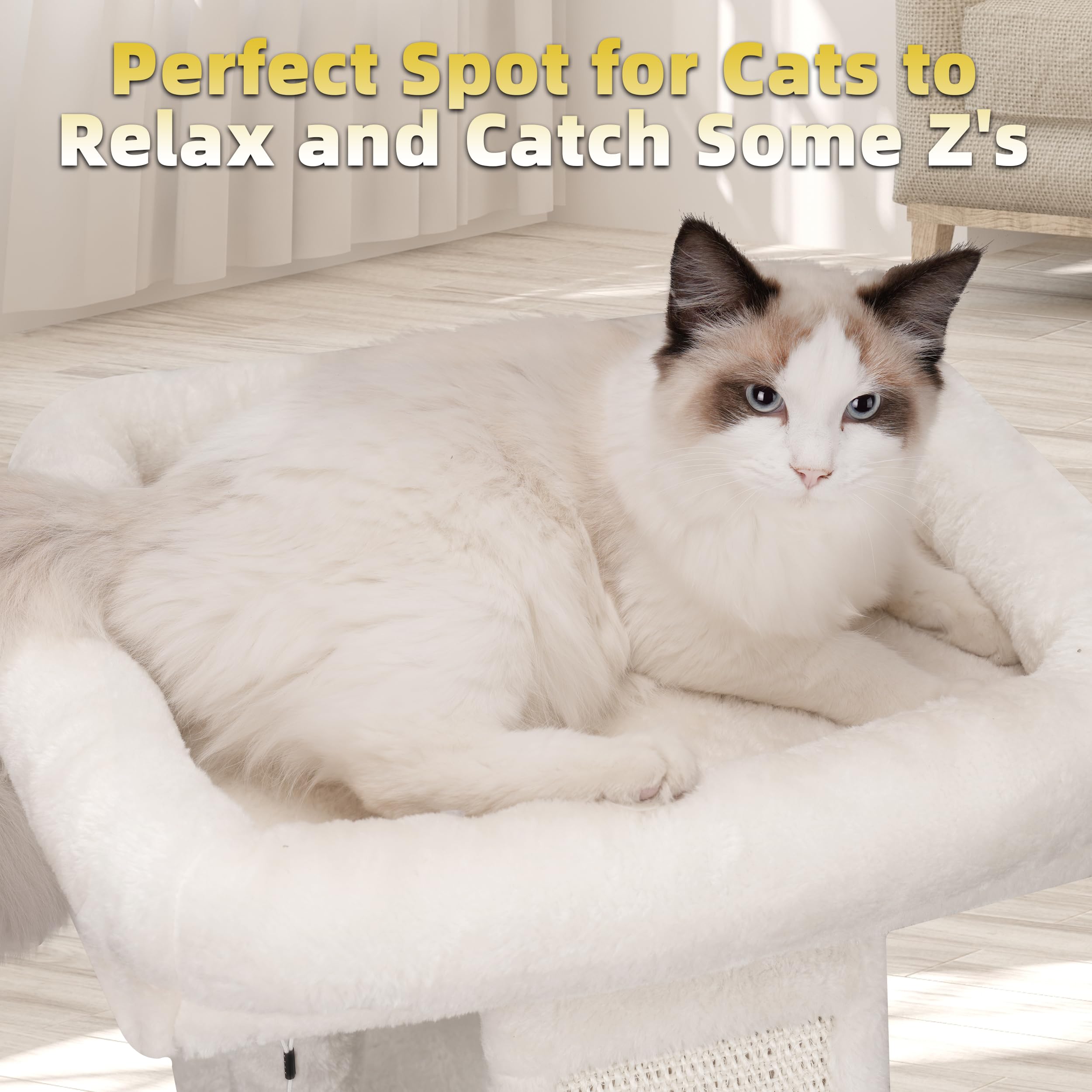 TWDEPART cat tree spring balls stimulate hunting instincts and chasing fun.