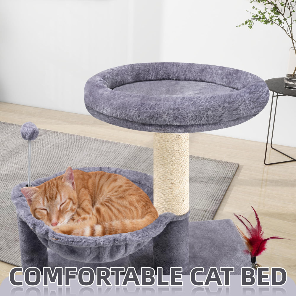 TWDEPART cat tree stable base ensures safe, sturdy climbing and play