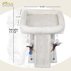 TWDEPART cat tree top platform offers comfy rest for daytime naps.