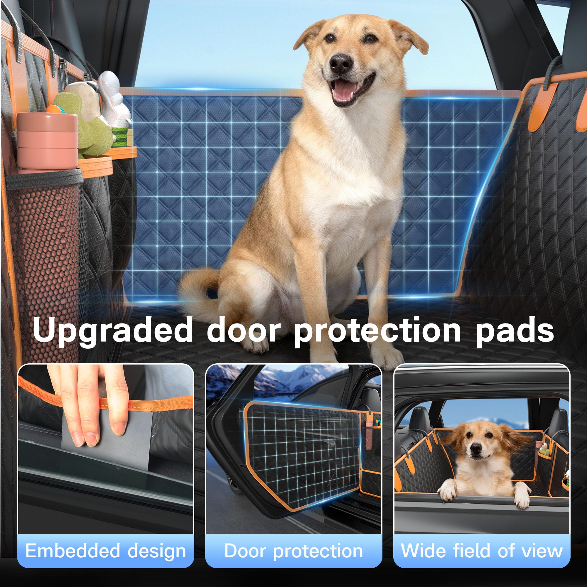 Twesync dog seat cover anti-slip rubber points for mat stability