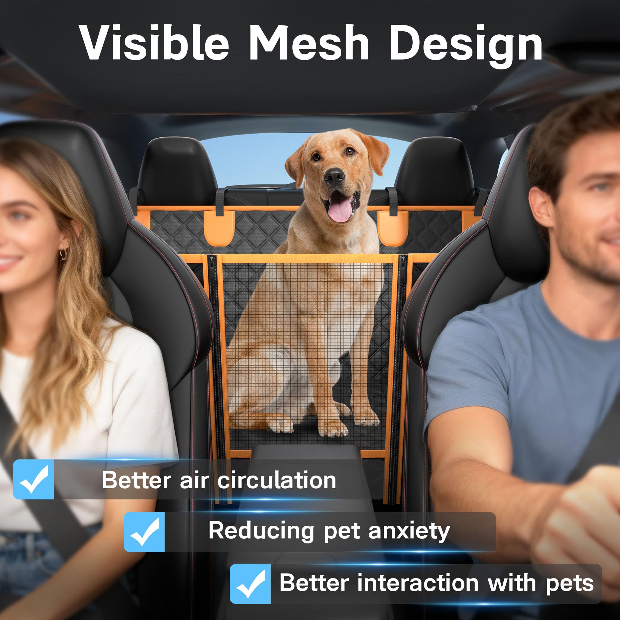 Twesync dog seat cover easy install with buckles for quick setup
