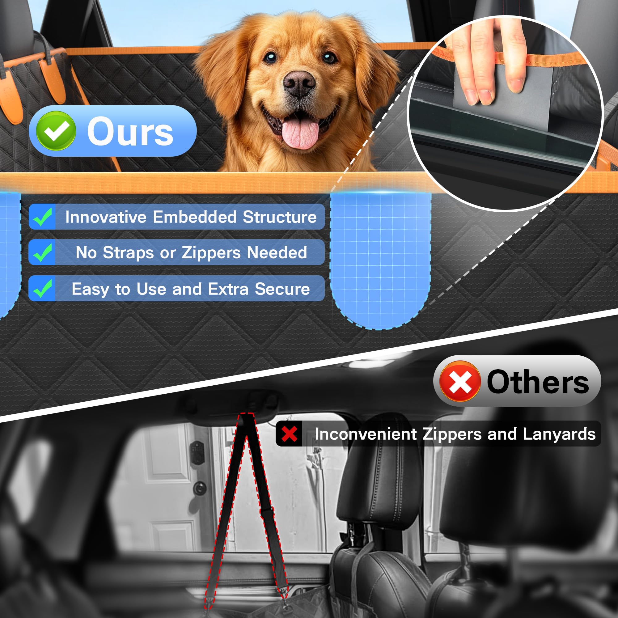 Twesync dog seat cover versatile mat for car trips and camping