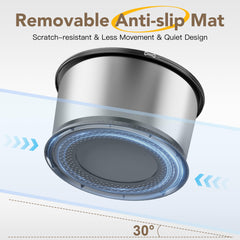 Twinsing anti-slip mat keeps the bowl stable on floors and protects surfaces.