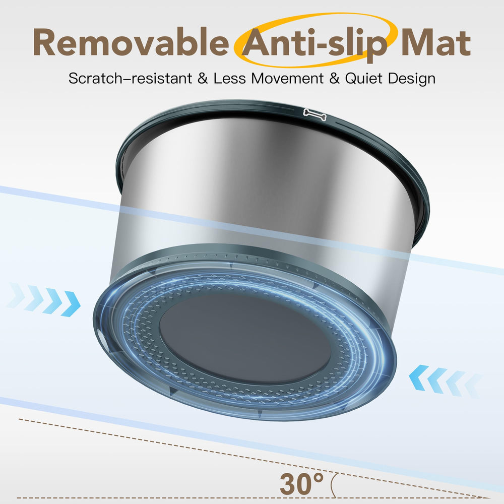 Twinsing anti-slip mat design prevents spills and floor wetness.