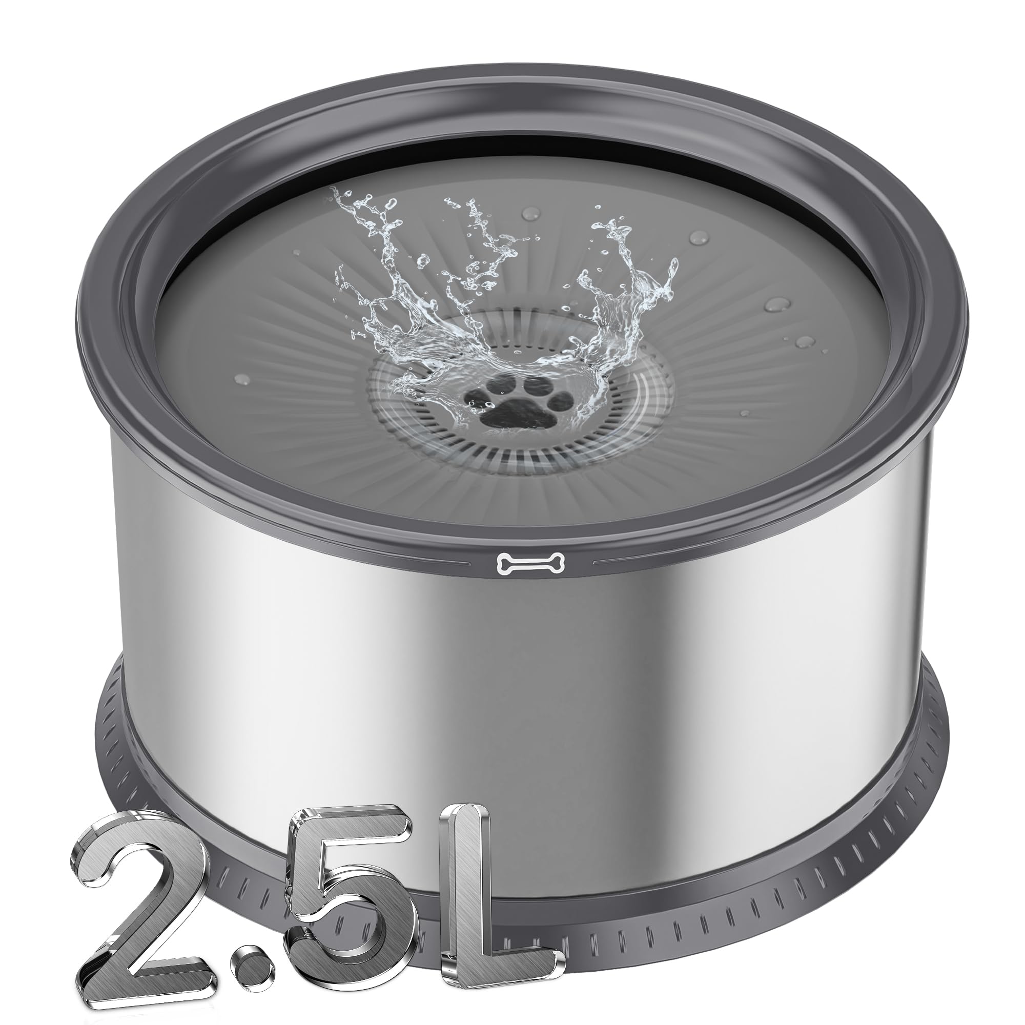 Twinsing dog water bowl 2.5l capacity ready for daily use.