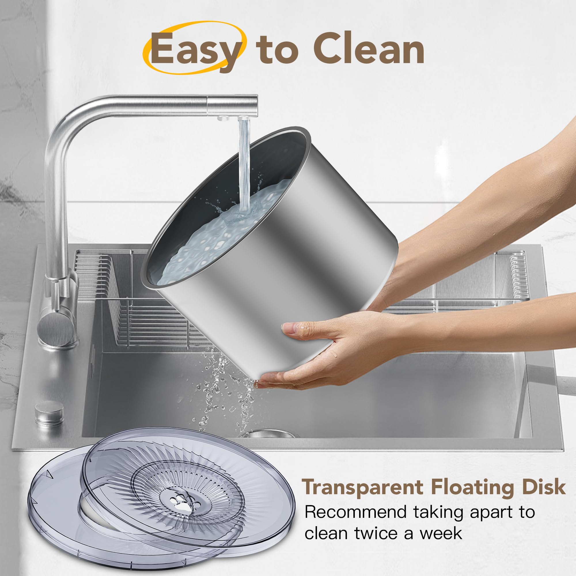 Twinsing large-capacity 152oz bowl reduces refills for busy households