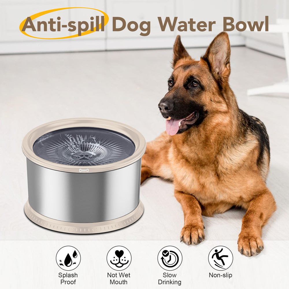 Twinsing mess-proof drinking bowl demonstrates spill-resistant clean drinking