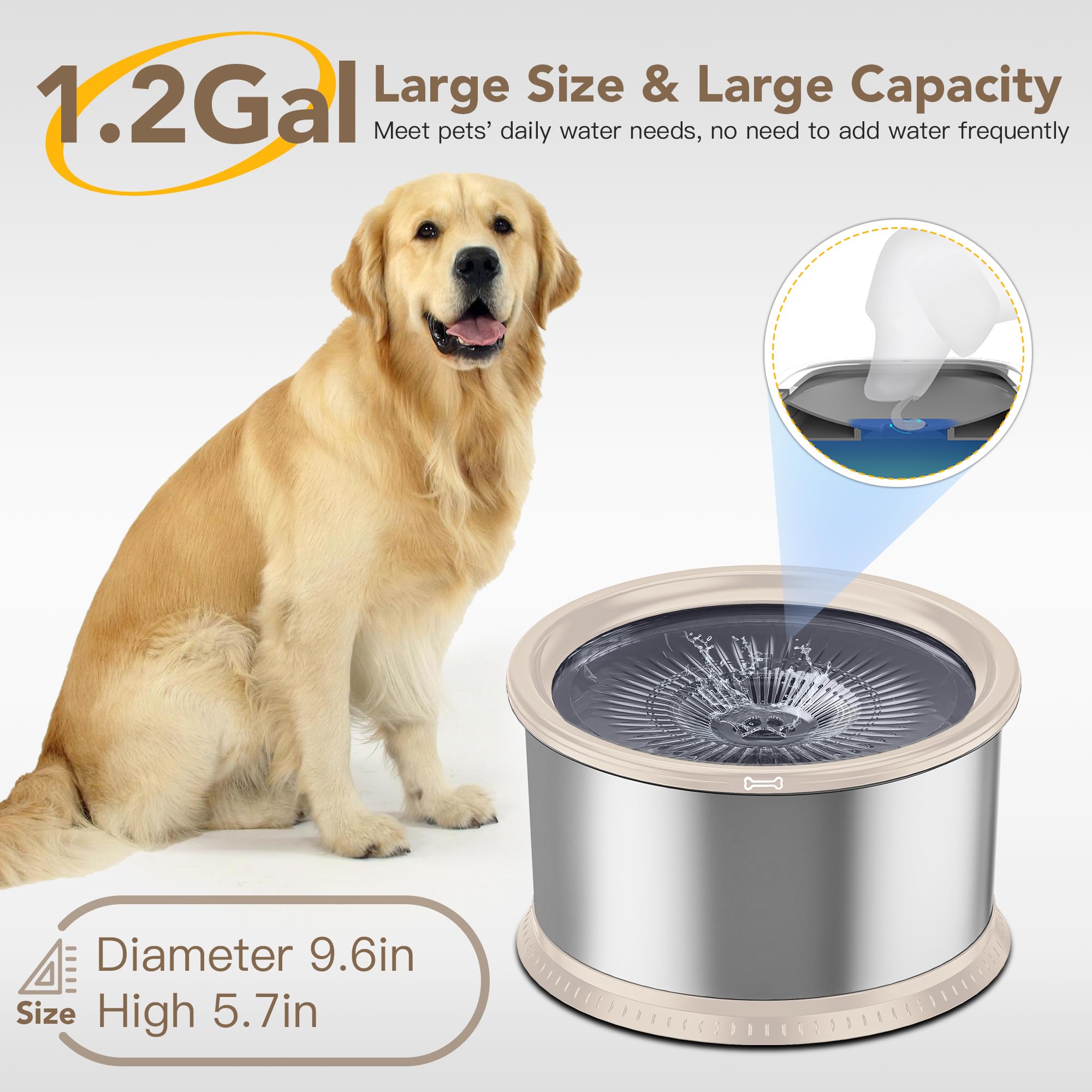 Twinsing no-spill floating disk design helps monitor water while slowing drinking