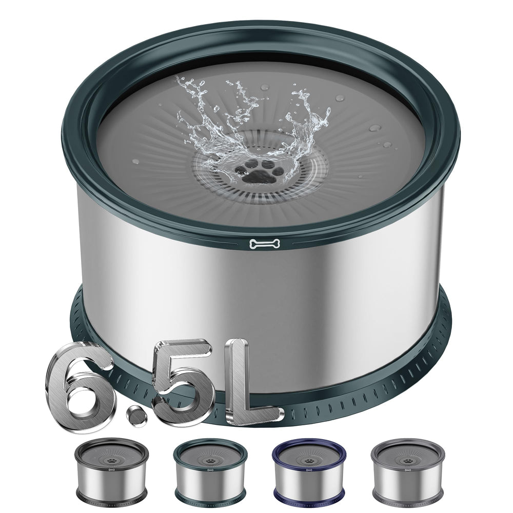 Twinsing one-point-six gallon dog water bowl with large capacity for multi-pet households.