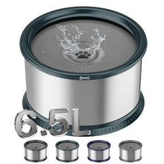 Twinsing one-point-six gallon dog water bowl with large capacity for multi-pet households.