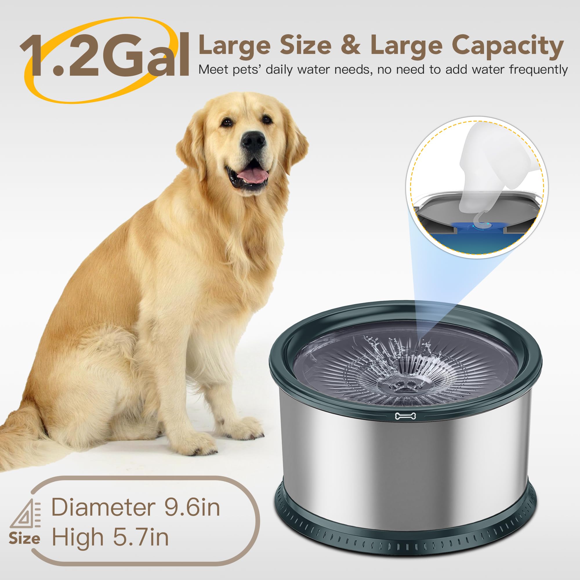Twinsing spill-proof floating disk keeps water steady and minimizes spills during playtime.