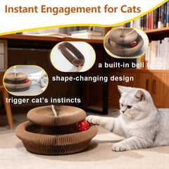TWISTY PAWS cat toy with bell track sparks hunting instincts during play.