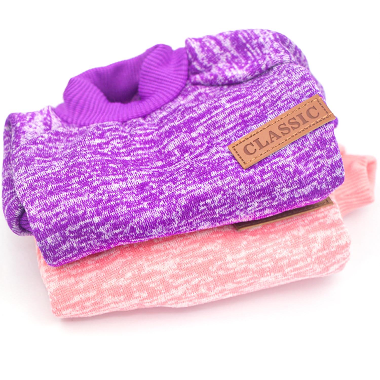 Two-pack dog sweaters winter walk setup, keeps small dogs comfy outdoors