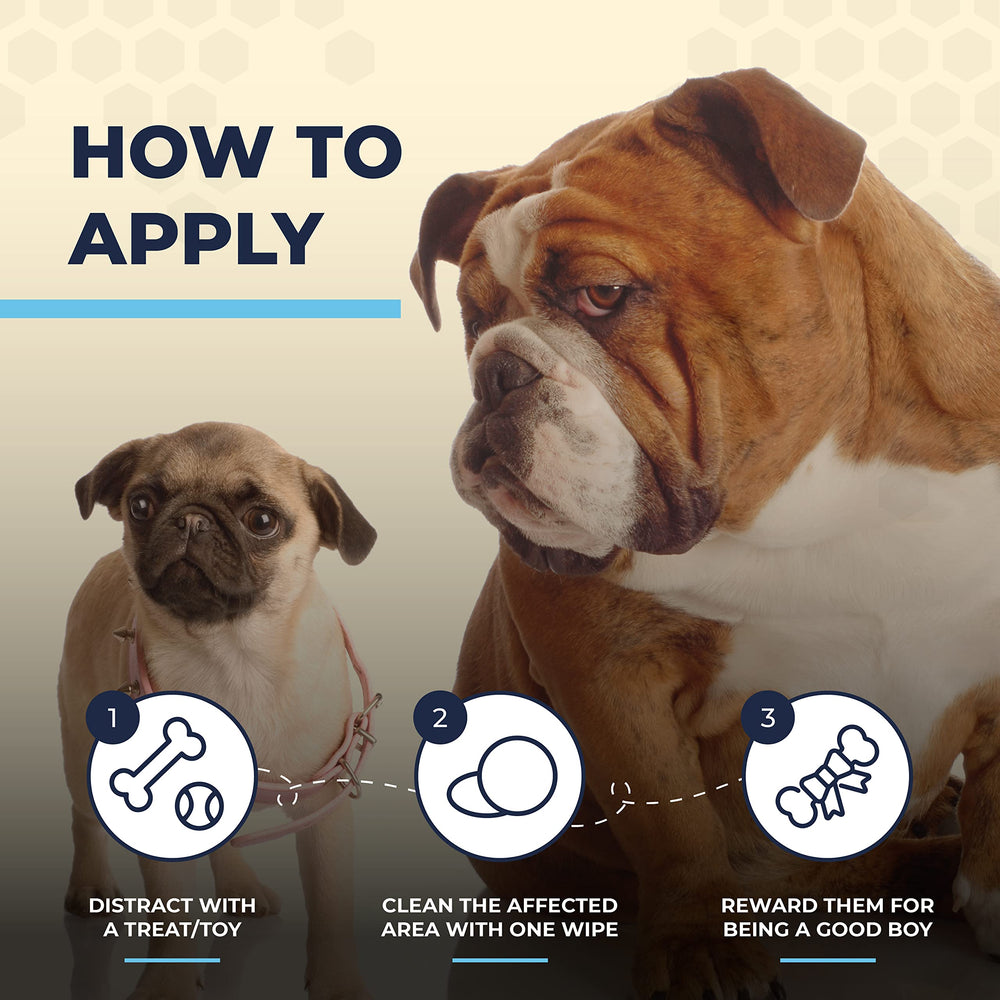 Two Pets and a Half wrinkle wipes tear stain remover for gentle eye-area cleaning