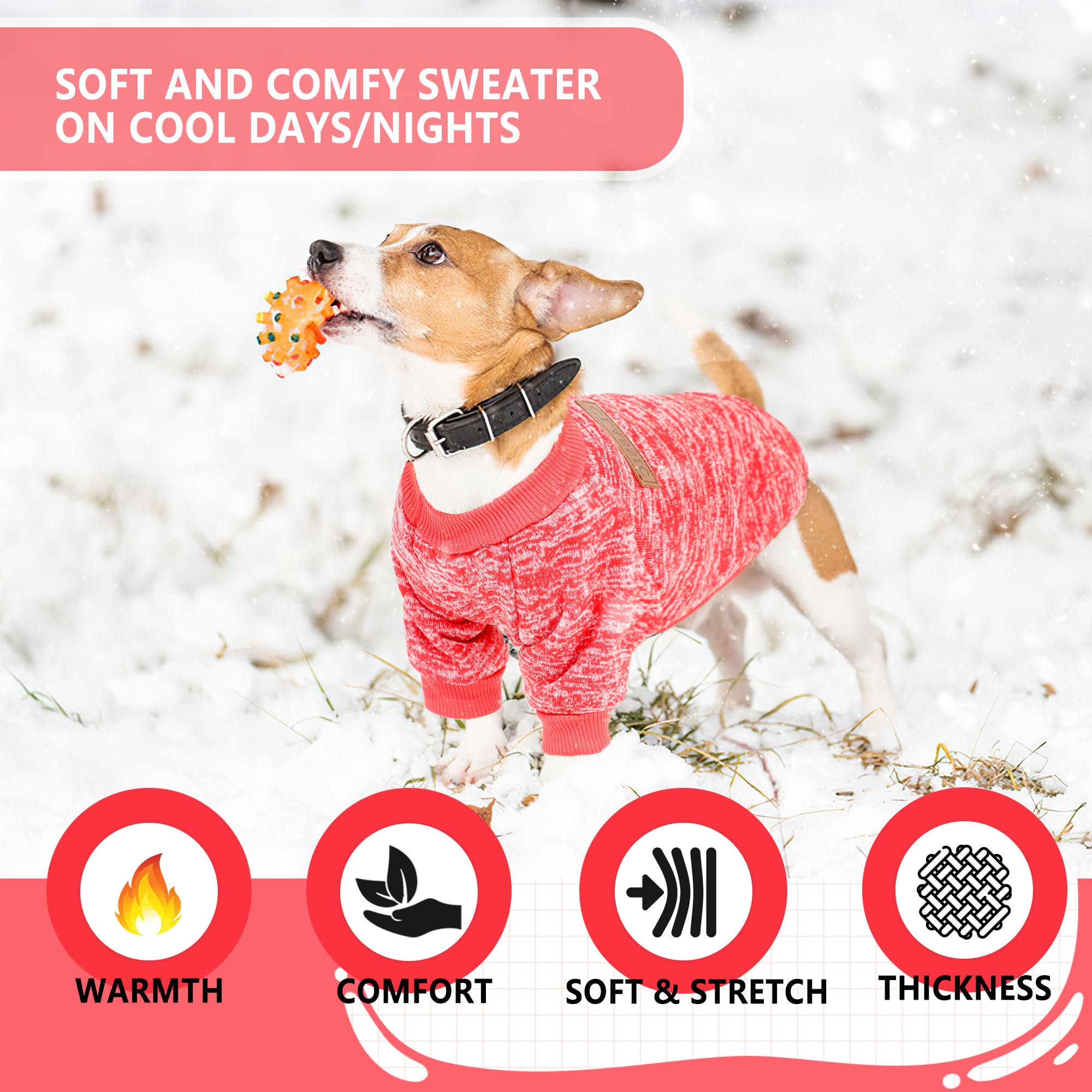 Two-piece dog sweaters colorful-patterns winter styling for festive outings.
