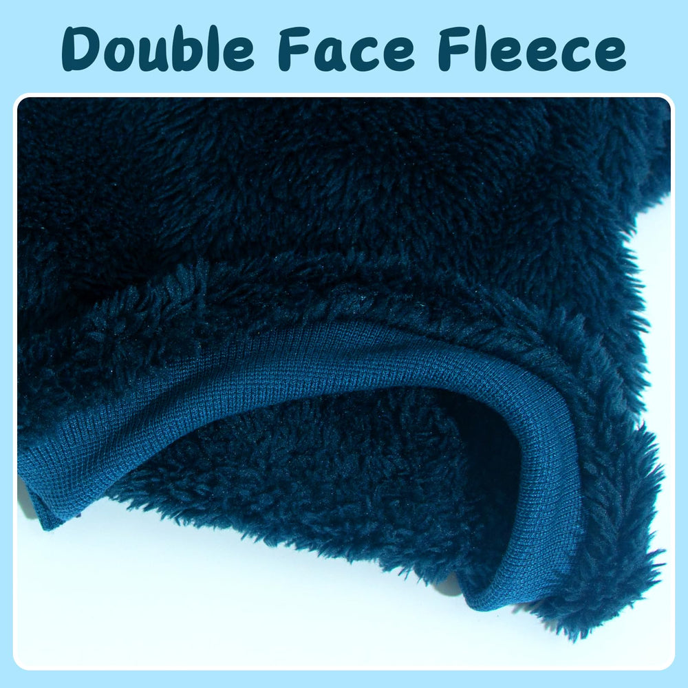 Two Pieces Dog Sweaters dark green on small pup for comfy warmth.