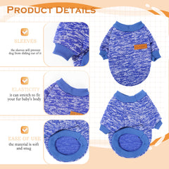 Paired set of small-dog sweaters highlighting warmth and style