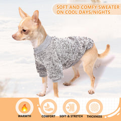 Two Pieces Dog Sweaters variety colors and patterns showcase playful personality.