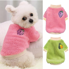 Two Pieces Puppy Sweaters front view—cozy warmth for small dogs during chilly days.