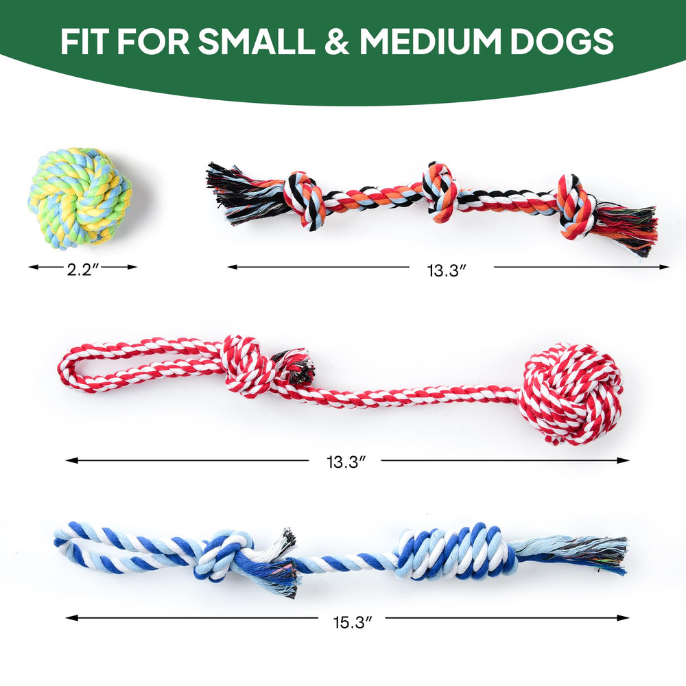 TwoEar dog rope toy 4-pack dental-chew — supports dental hygiene through chewing action.