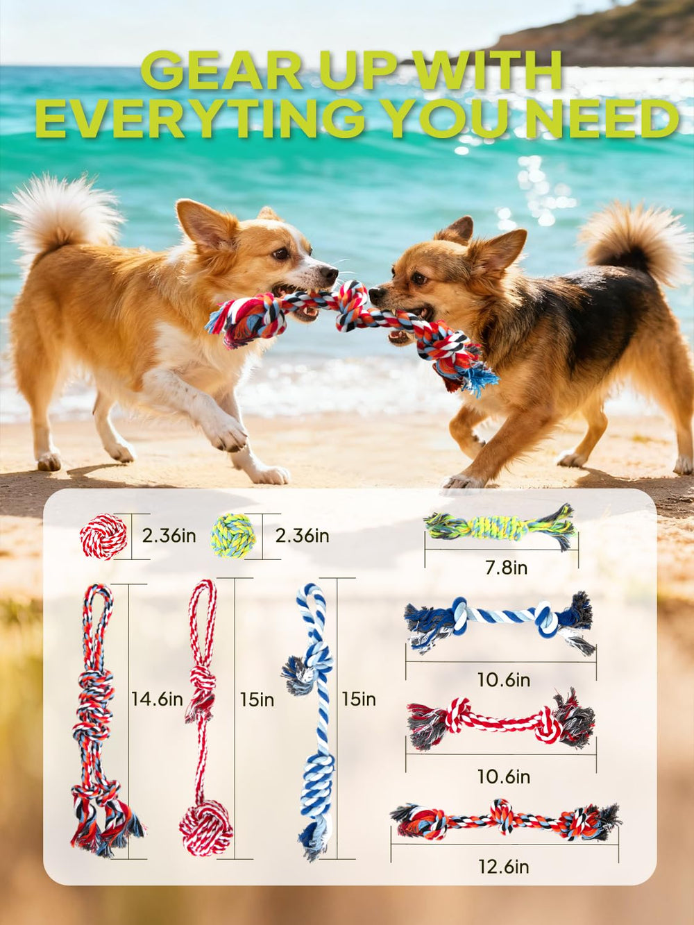 TwoEar dog rope toy 9-pack indoor-outdoor-usage emphasizes versatile play spaces.