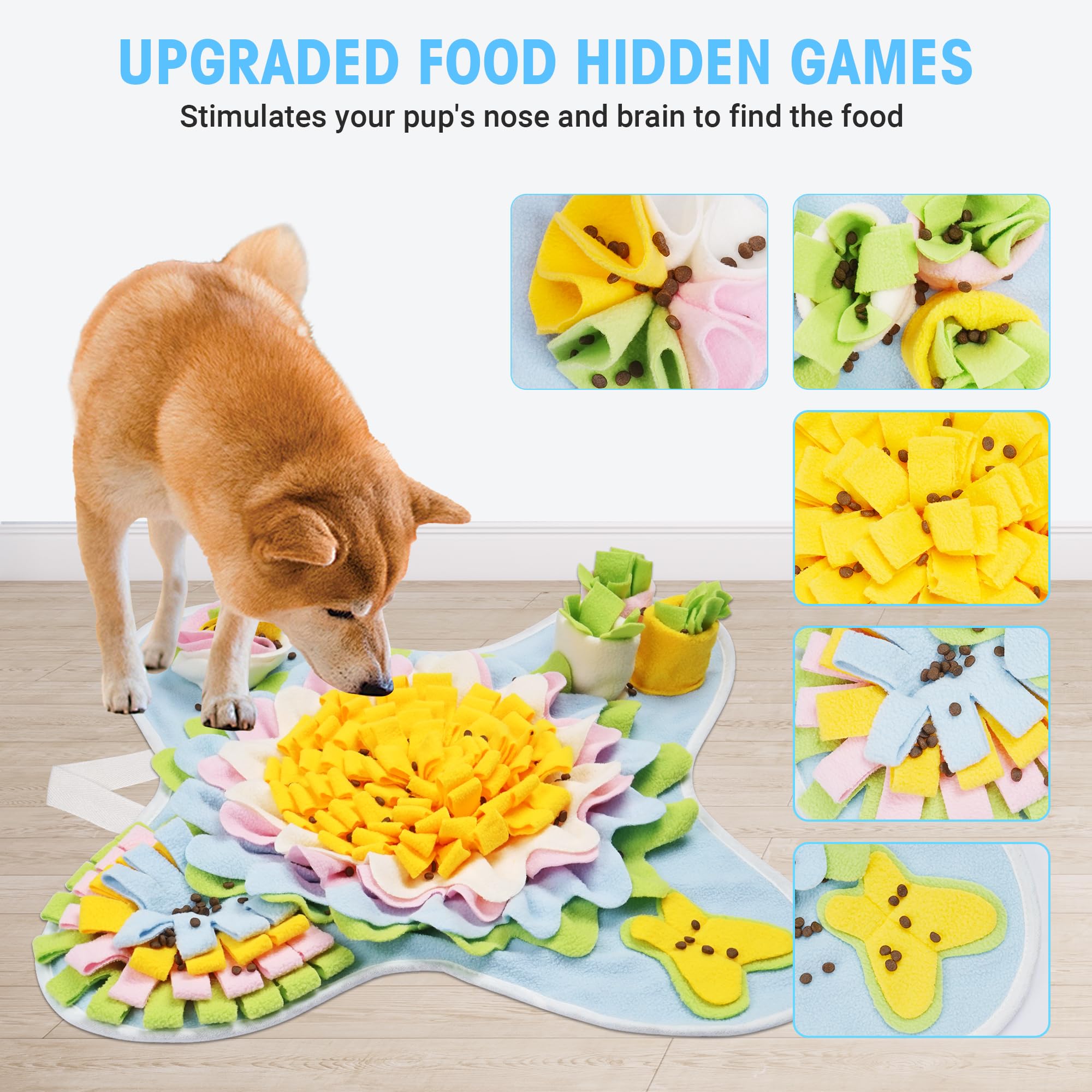 TWOPER Snuffle Mat anti-slip design stays in place during play