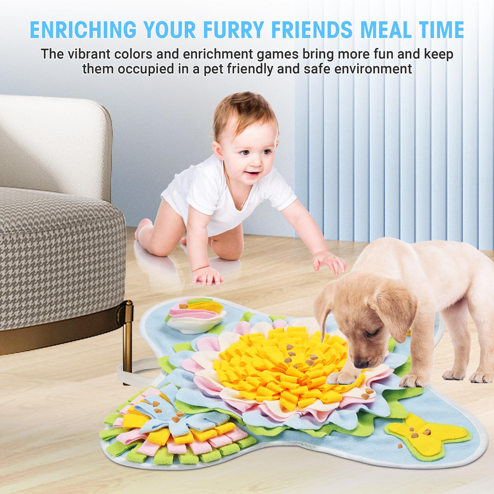 TWOPER Snuffle Mat foraging-action engages dogs with colorful design