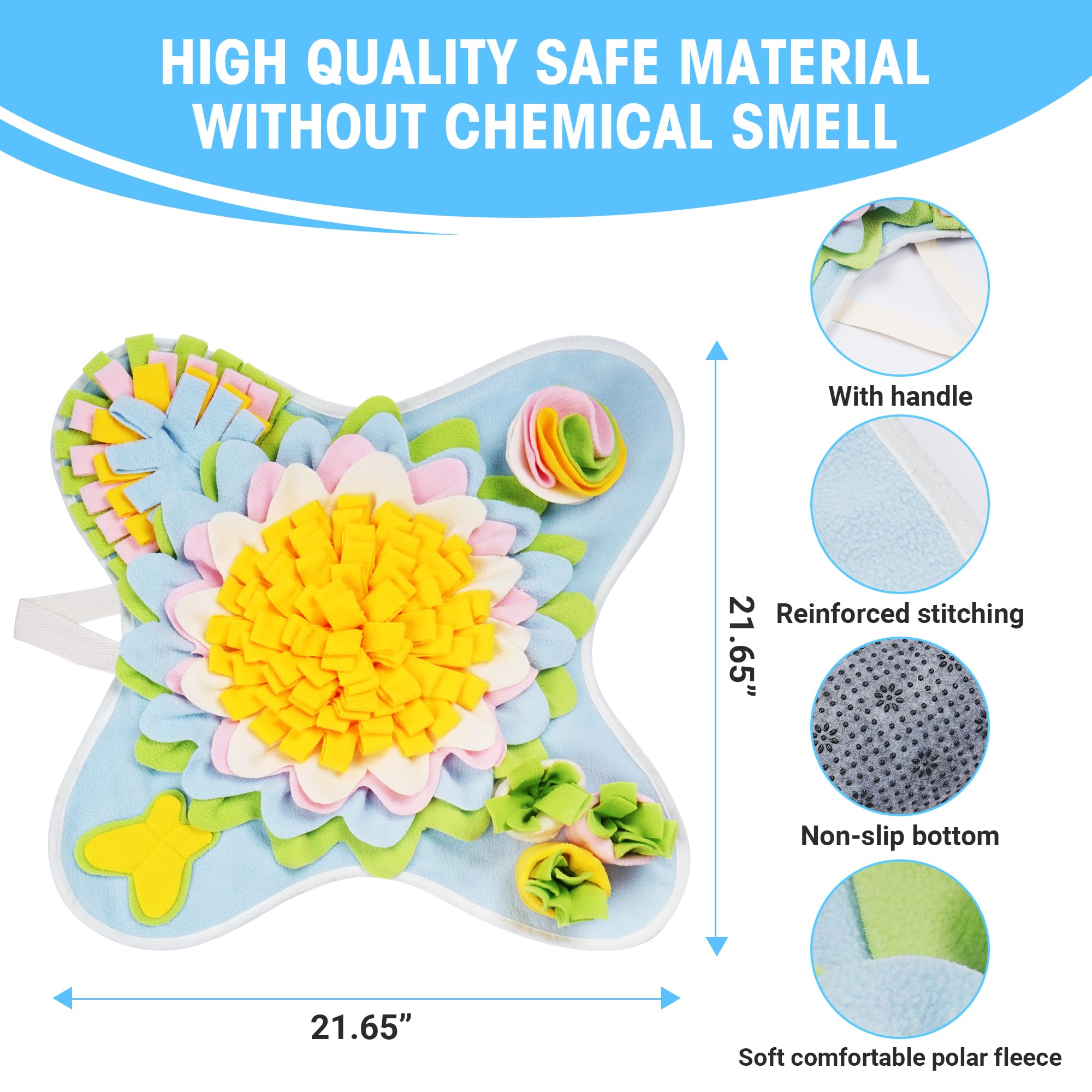 TWOPER Snuffle Mat machine-washable fabric for easy cleanup after sessions