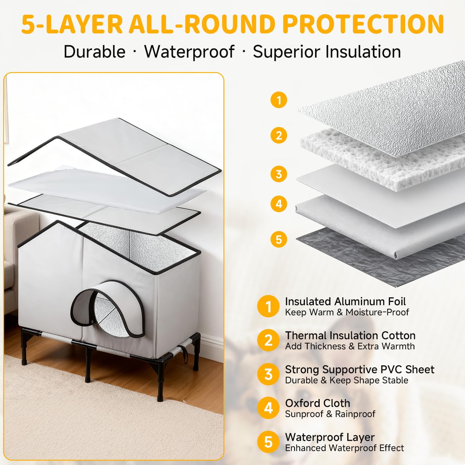Txunocy windproof canopy blocks drafts for cozy outdoor comfort.