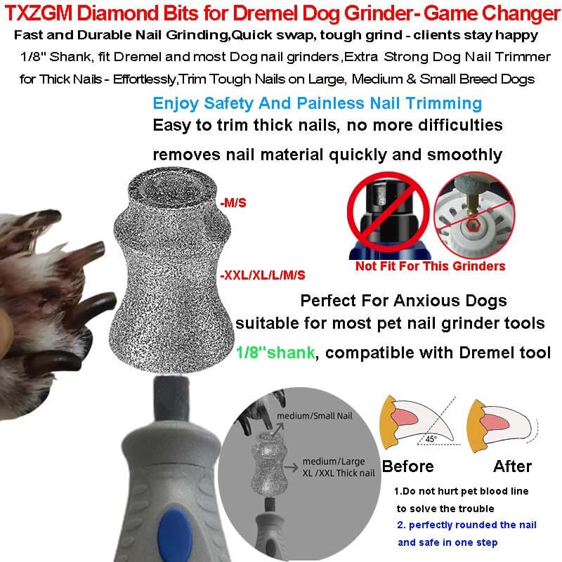 TXZGM compatible with Dremel models for versatile grooming setups.