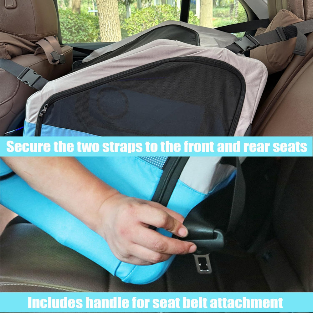 Tyalez removable bed secured by Velcro for cozy travel naps.