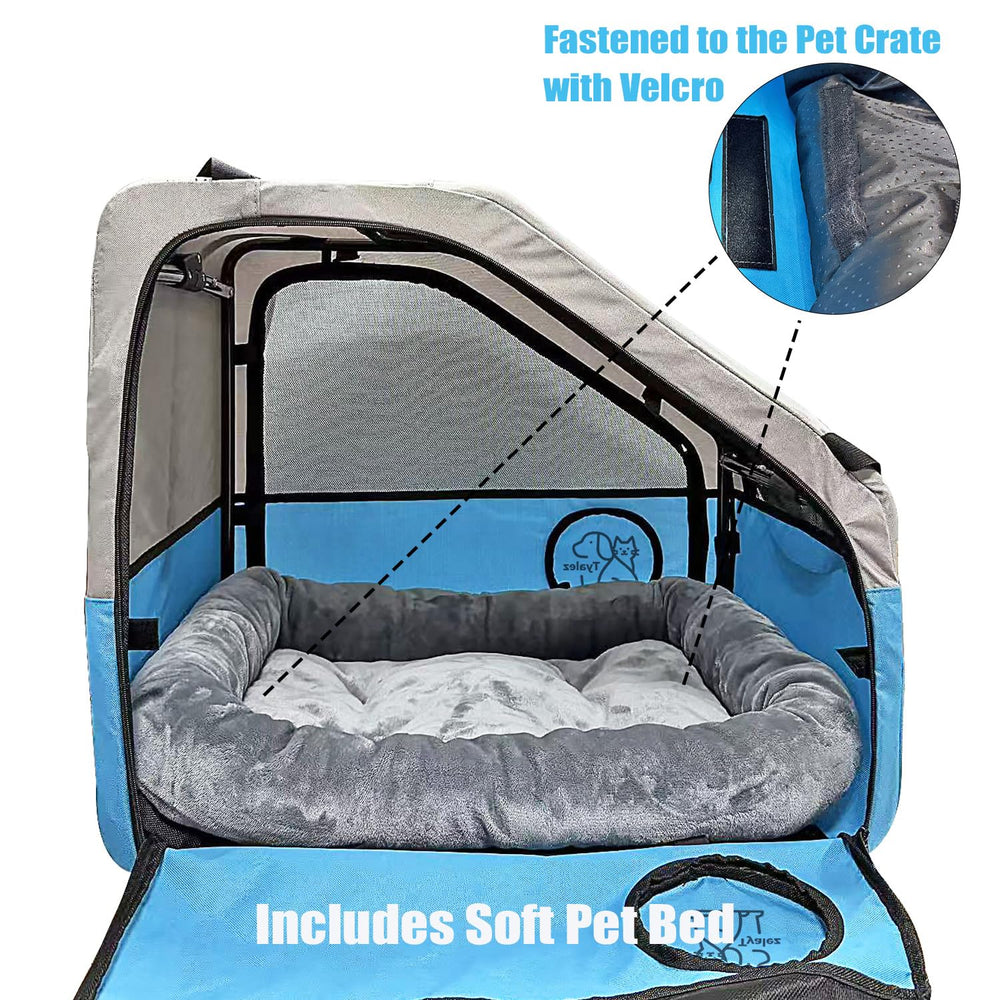 Tyalez crate side windows for quick interaction without full unzip.