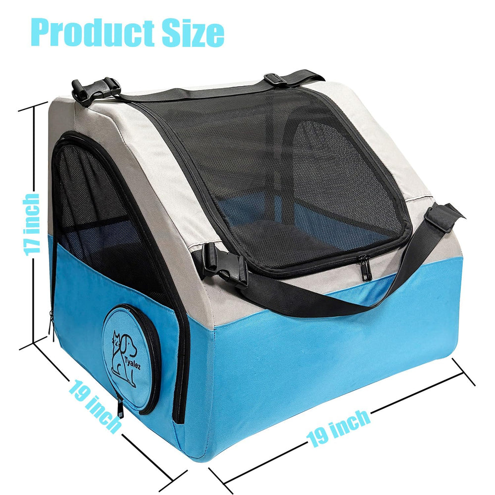 Tyalez crate side zip windows show easy access to comfort your pet.