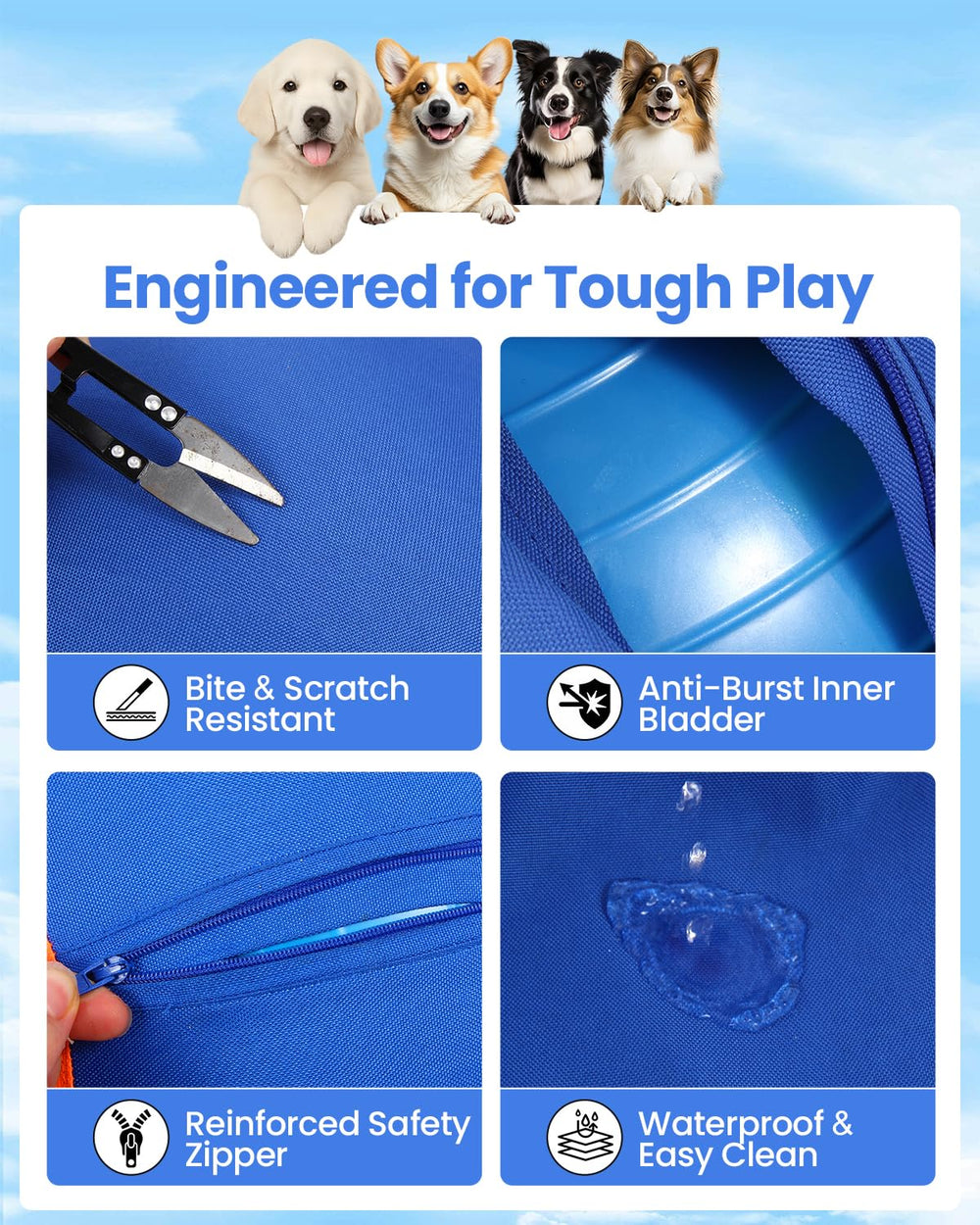 Tychesy Herding Ball inner core promises satisfying bounce for active dogs.