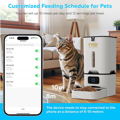 TYM feeder dual power setup with DC adapter and backup battery