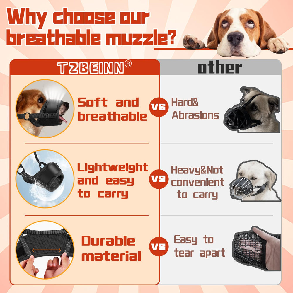 TZBEINN dog muzzle for grooming demonstrates easy handling during grooming sessions.