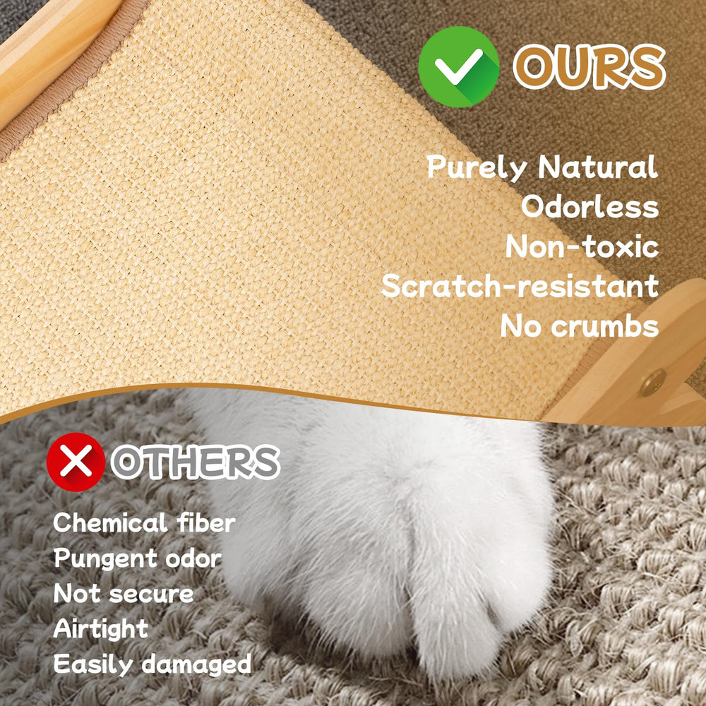 UUig cat scratcher bed dimensions illustrate a spacious, sturdy frame