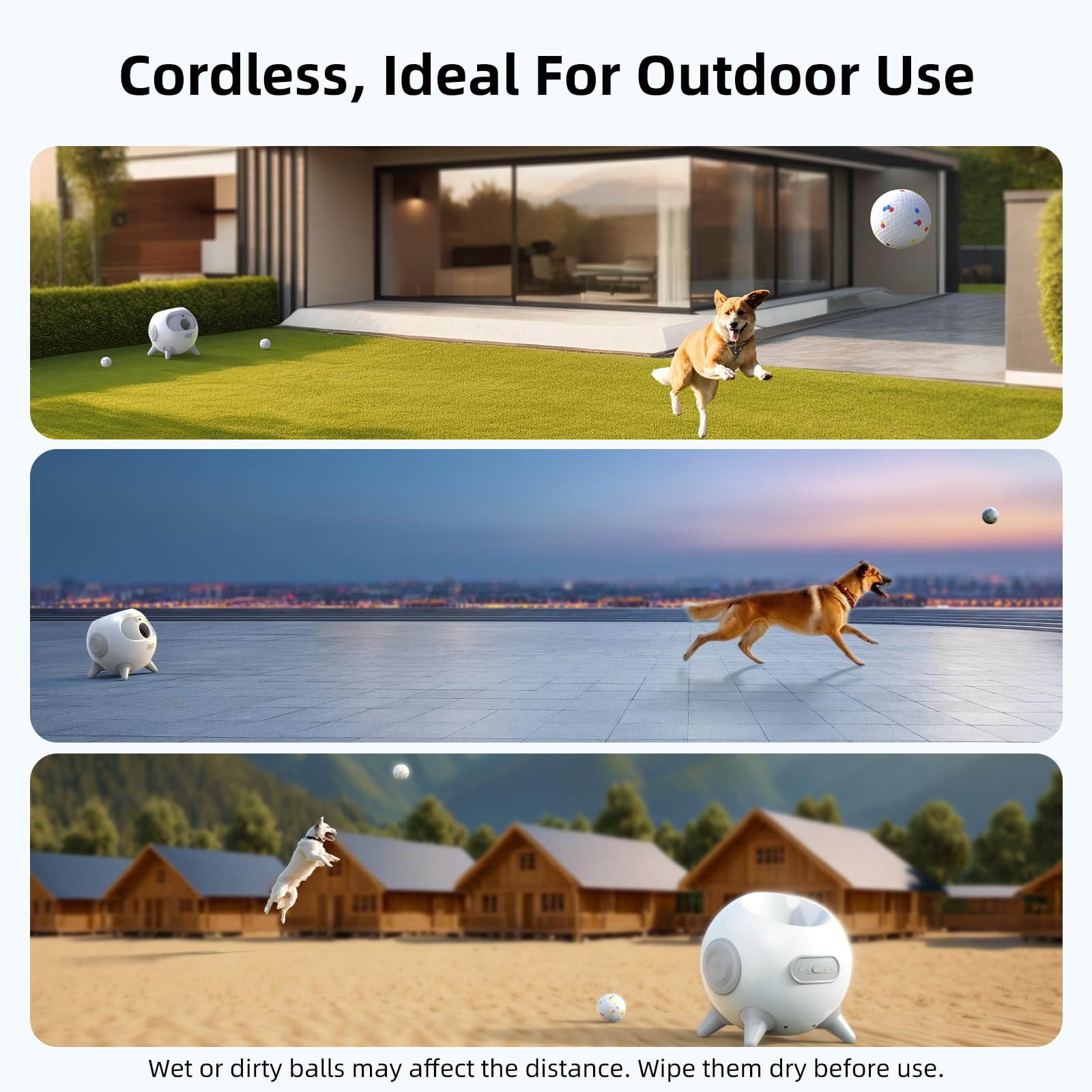uahpet 4000mAh battery powers hundreds of throws per charge.