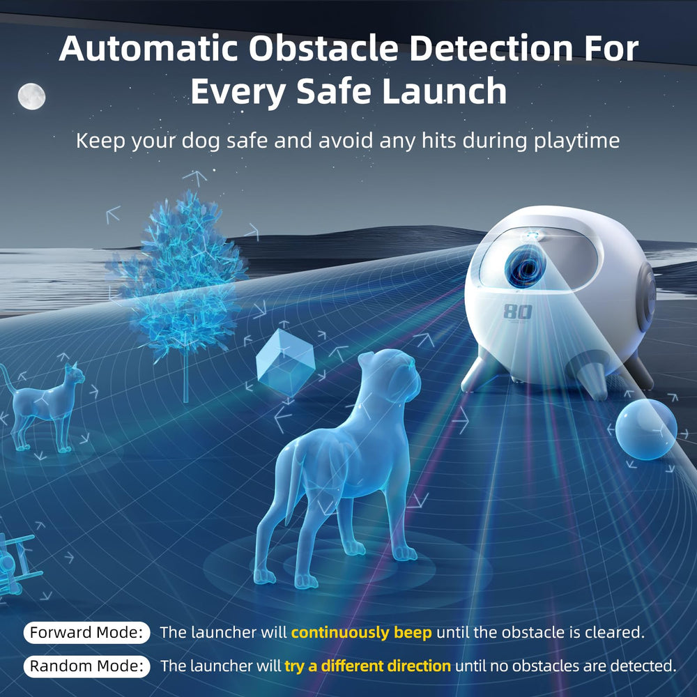 uahpet automatic ball launcher forward mode delivers straight-line throws for focused training sessions.