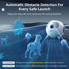 uahpet automatic ball launcher forward mode delivers straight-line throws for focused training sessions.