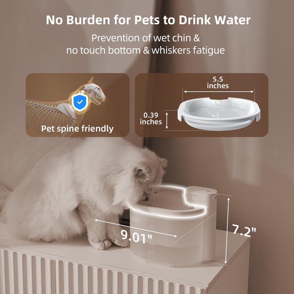 uahpet cat water fountain easy-clean design with accessible parts.
